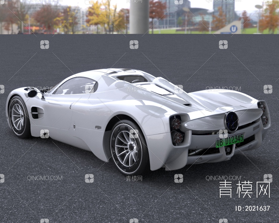 2023款帕加尼乌托邦跑车汽车3D模型下载【ID:2021637】