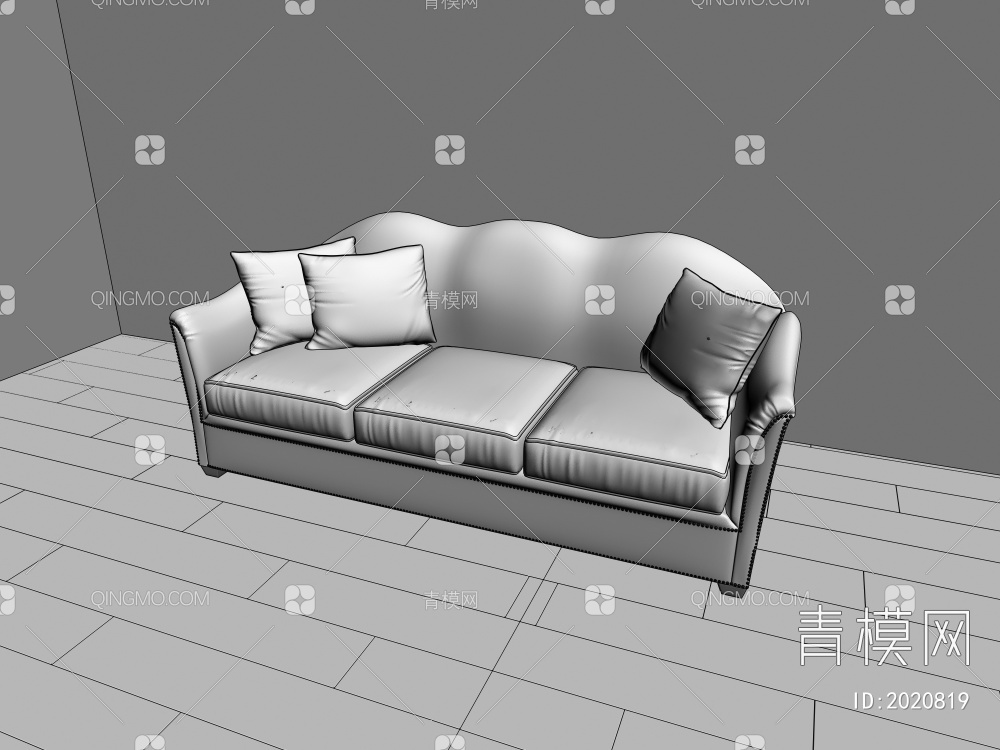 三人沙发3D模型下载【ID:2020819】