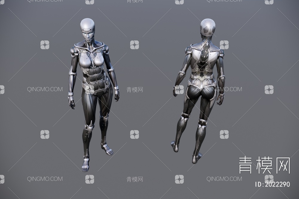 女机器人SU模型下载【ID:2022290】