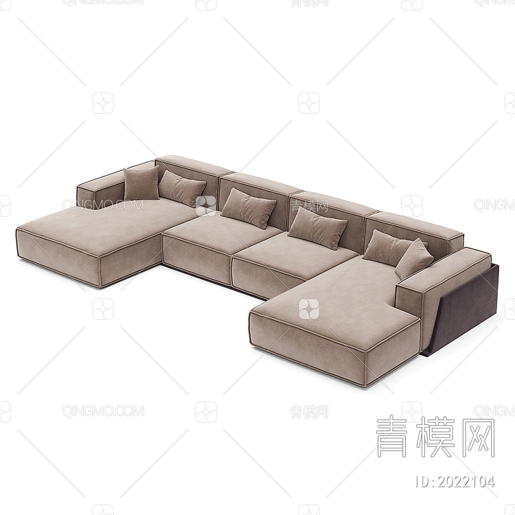 多人沙发3D模型下载【ID:2022104】