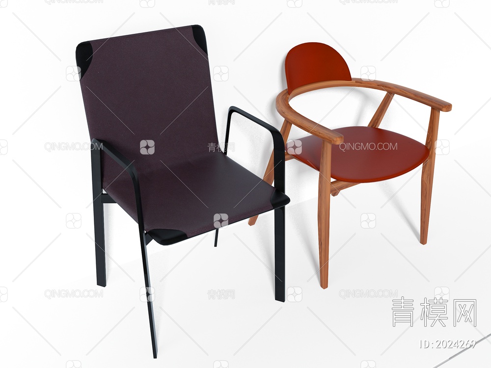 实木圈椅扶手椅3D模型下载【ID:2024269】