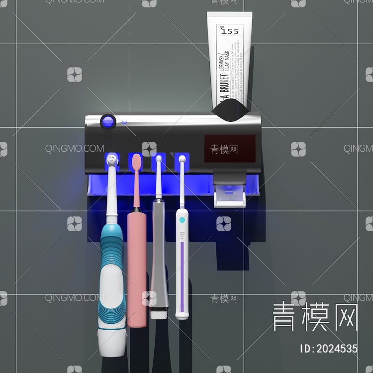 智能牙刷架3D模型下载【ID:2024535】