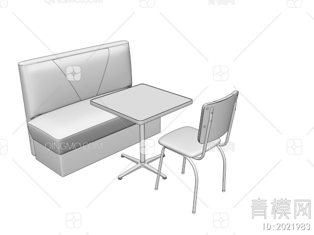 餐桌椅子3D模型下载【ID:2021983】