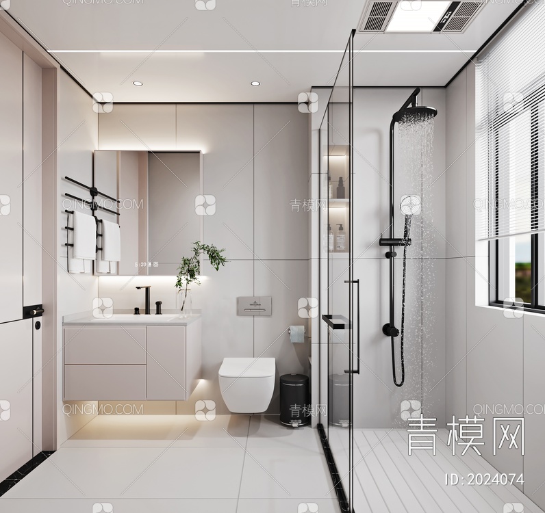 卫生间  卫生间  卧室卫生间3D模型下载【ID:2024074】