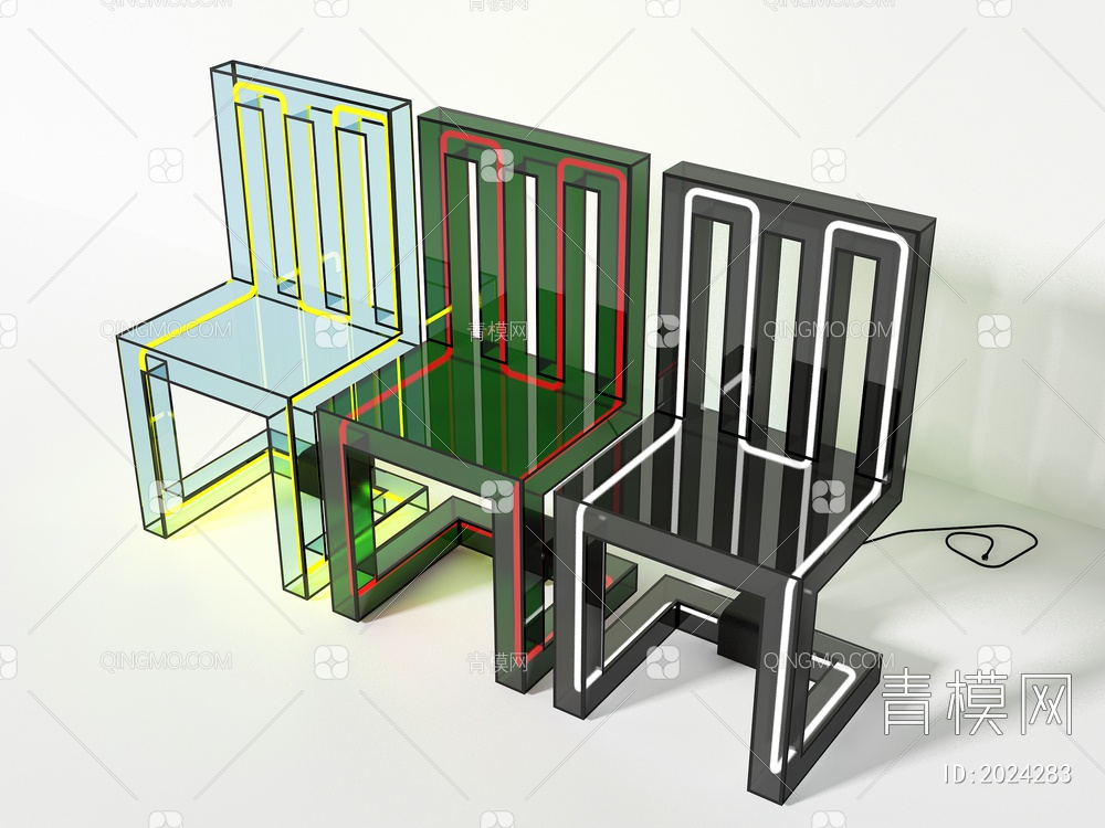 带灯饰的椅子3D模型下载【ID:2024283】
