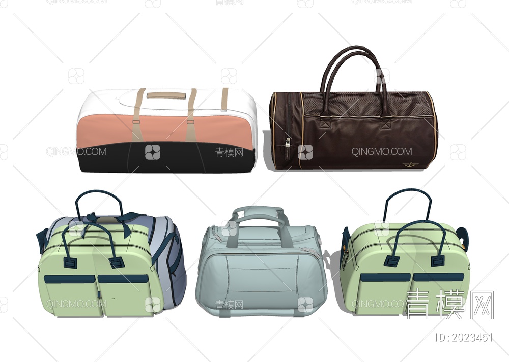 旅游手提包 行李背包SU模型下载【ID:2023451】