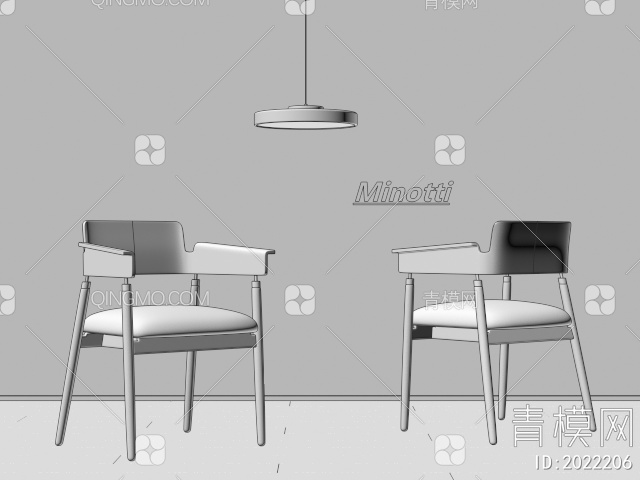 餐椅3D模型下载【ID:2022206】