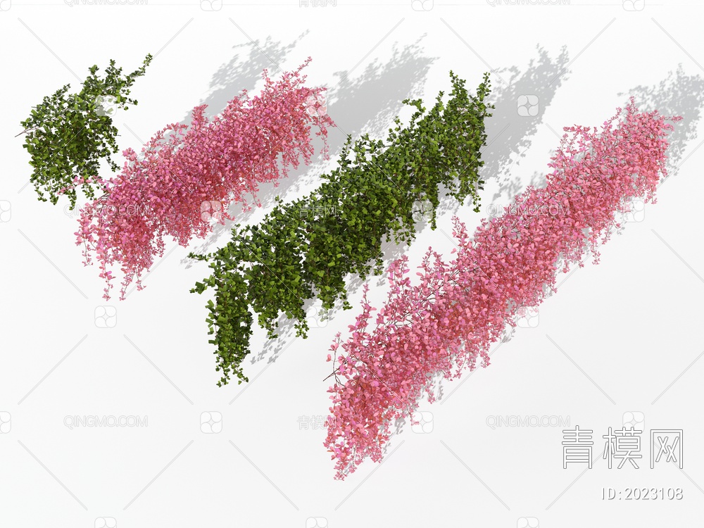 红色叶子的藤蔓植物3D模型下载【ID:2023108】