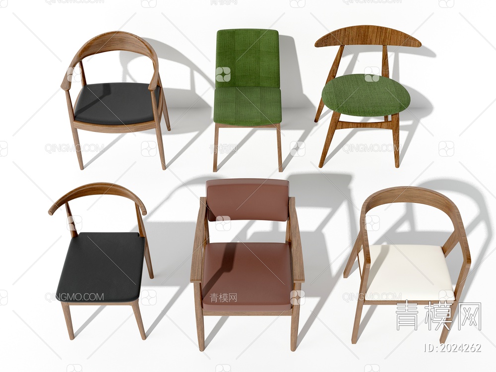 实木边框的休闲椅子3D模型下载【ID:2024262】