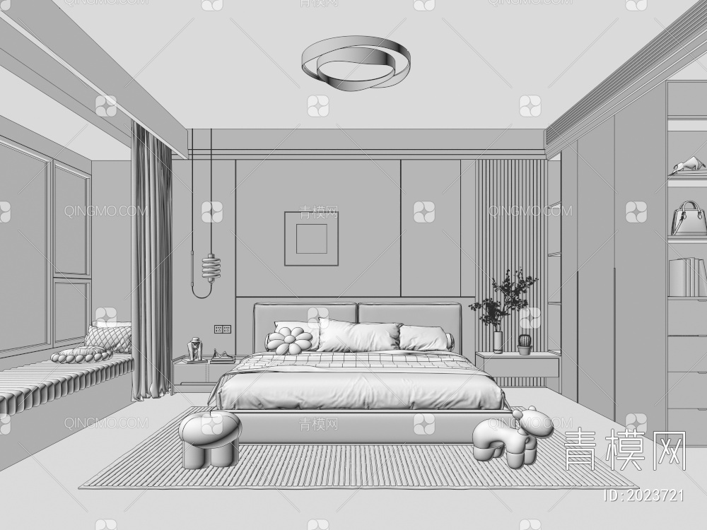 卧室3D模型下载【ID:2023721】