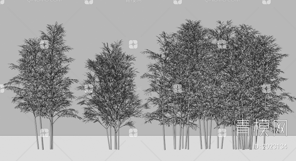 生长茂盛的竹子3D模型下载【ID:2023134】
