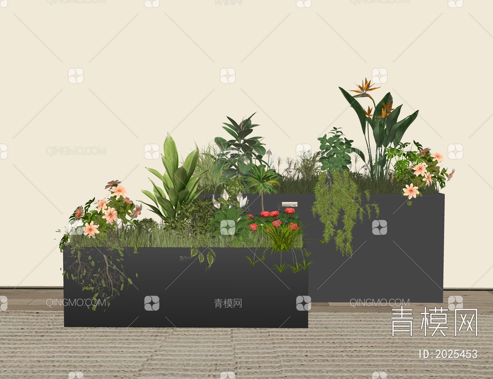 植物花箱SU模型下载【ID:2025453】