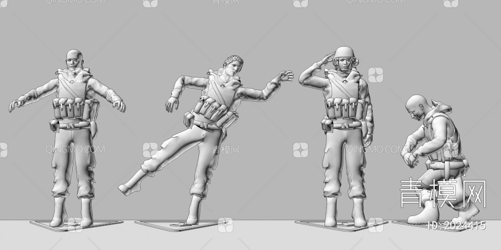 士兵3D模型下载【ID:2024415】
