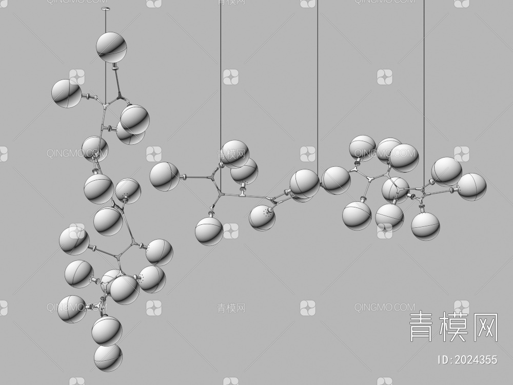 球形吊灯3D模型下载【ID:2024355】