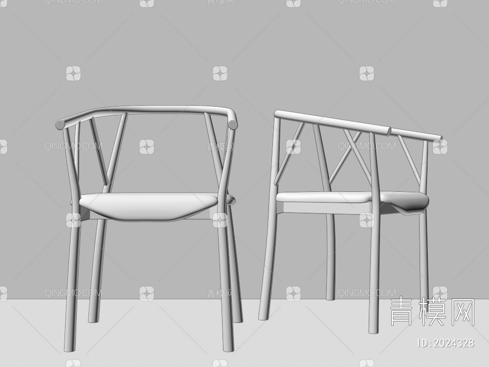 实木圈椅 休闲椅子3D模型下载【ID:2024328】