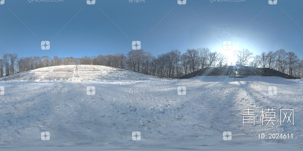 雪景 HDRI贴图下载【ID:2024611】