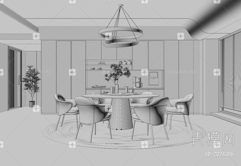 餐厅3D模型下载【ID:2024306】