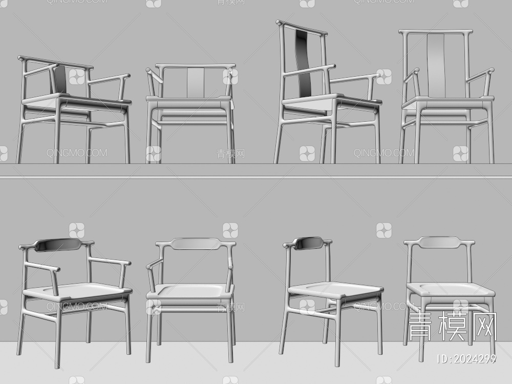 扶手休闲椅子3D模型下载【ID:2024299】