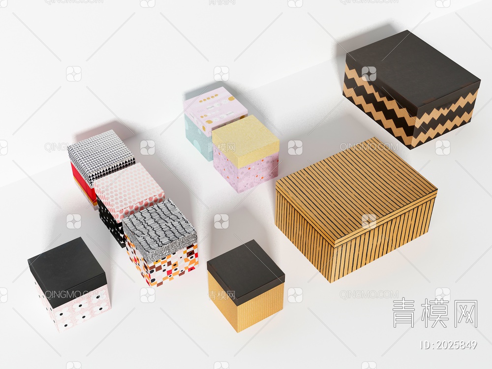 包装盒3D模型下载【ID:2025849】