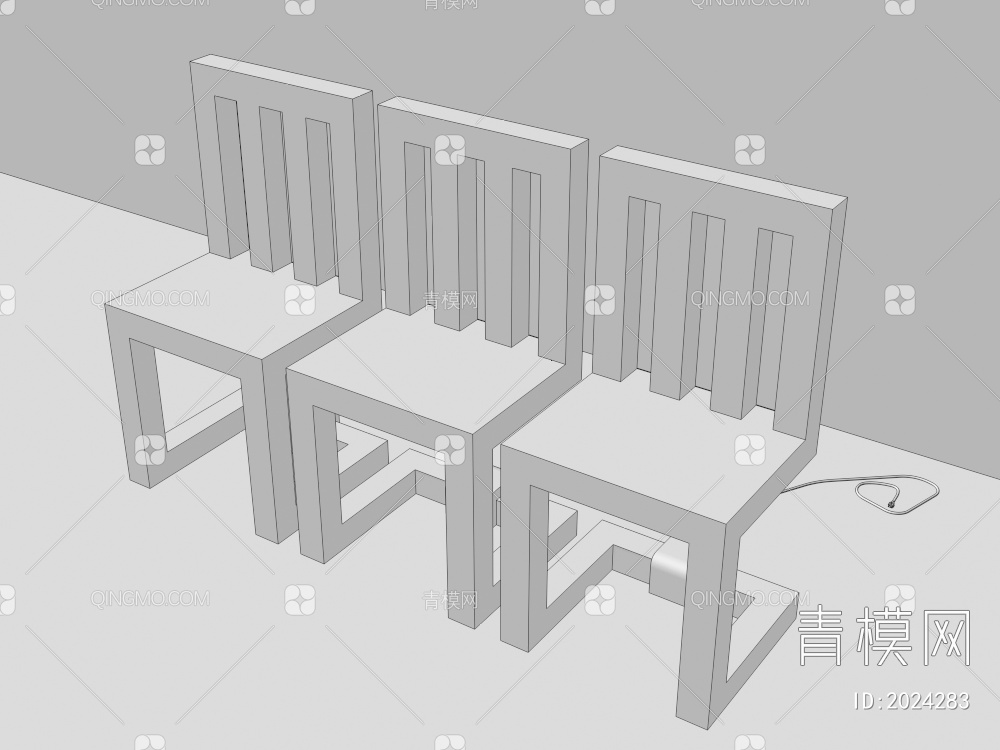 带灯饰的椅子3D模型下载【ID:2024283】