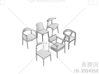 实木边框的休闲椅子3D模型下载【ID:2024262】