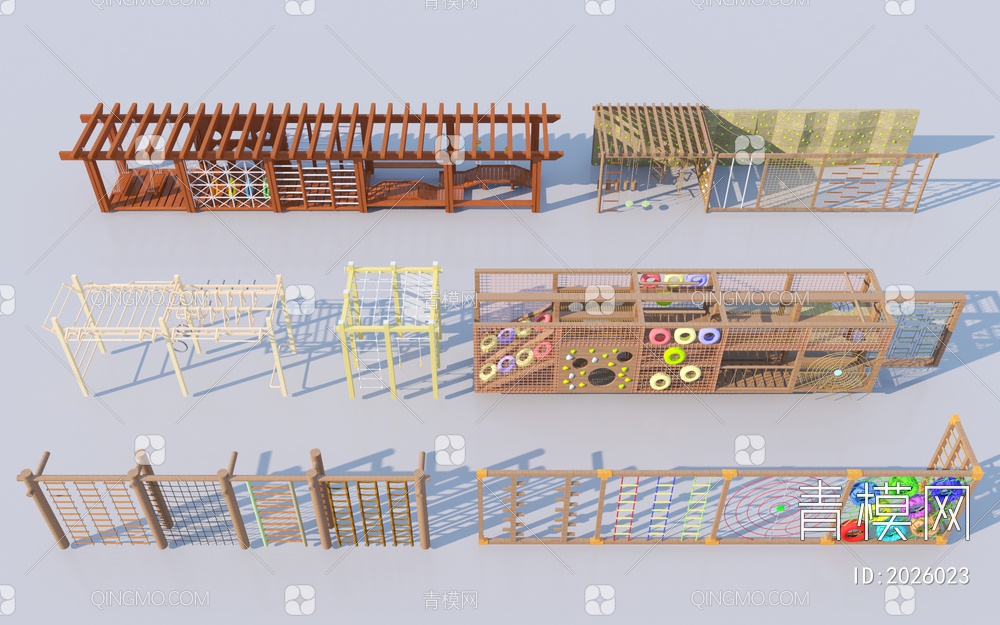 儿童器材组合3D模型下载【ID:2026023】