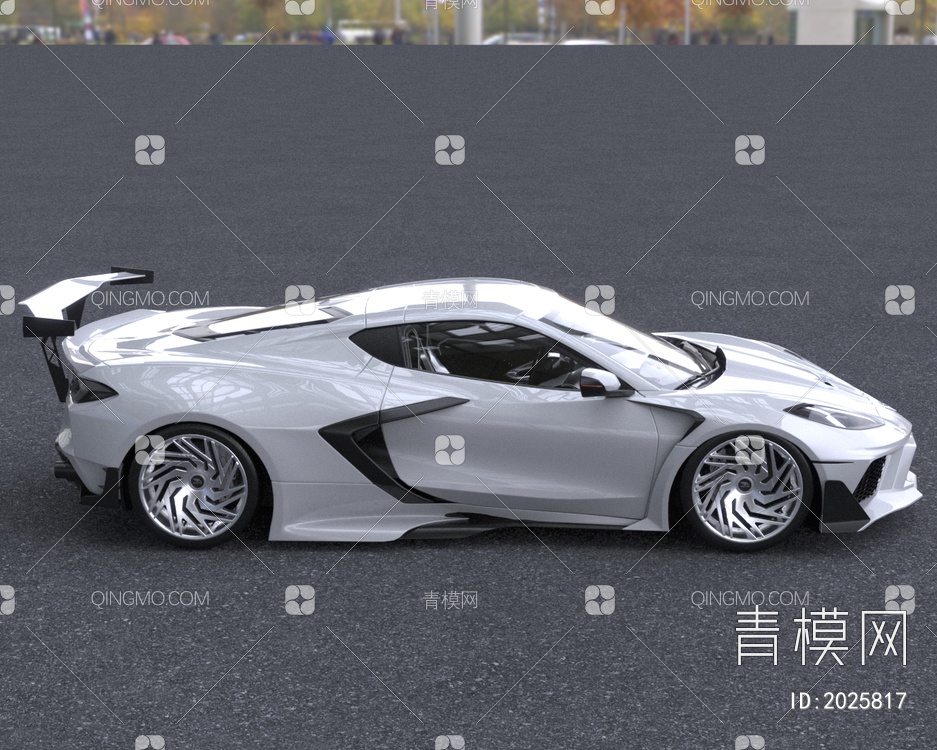 2021款雪弗莱克尔维特C8跑车超跑汽车3D模型下载【ID:2025817】