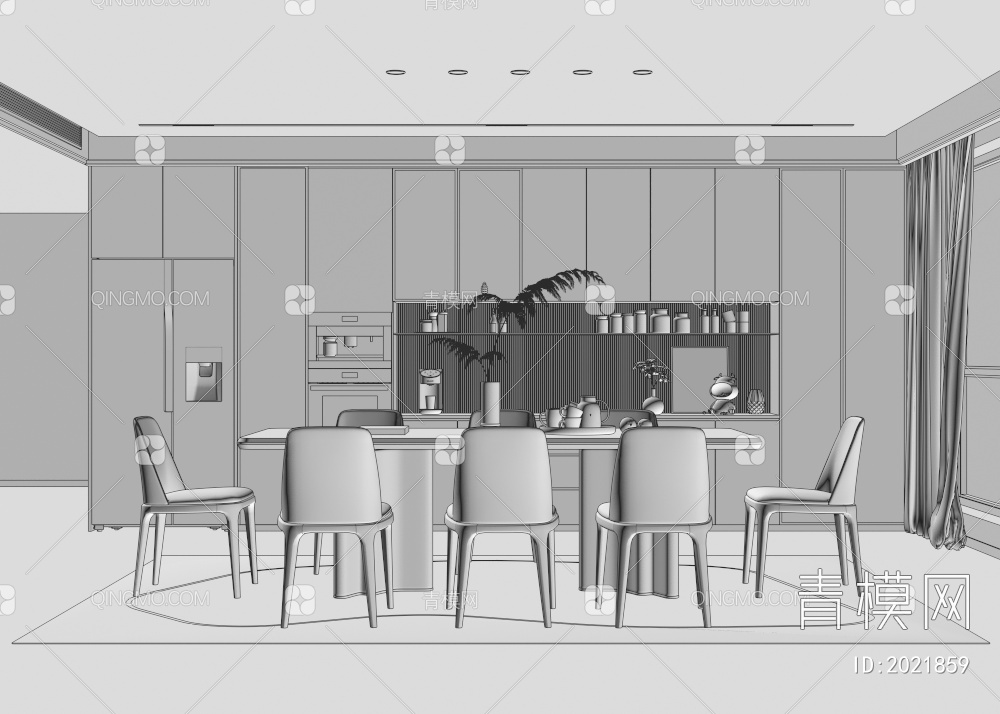 餐厅3D模型下载【ID:2021859】