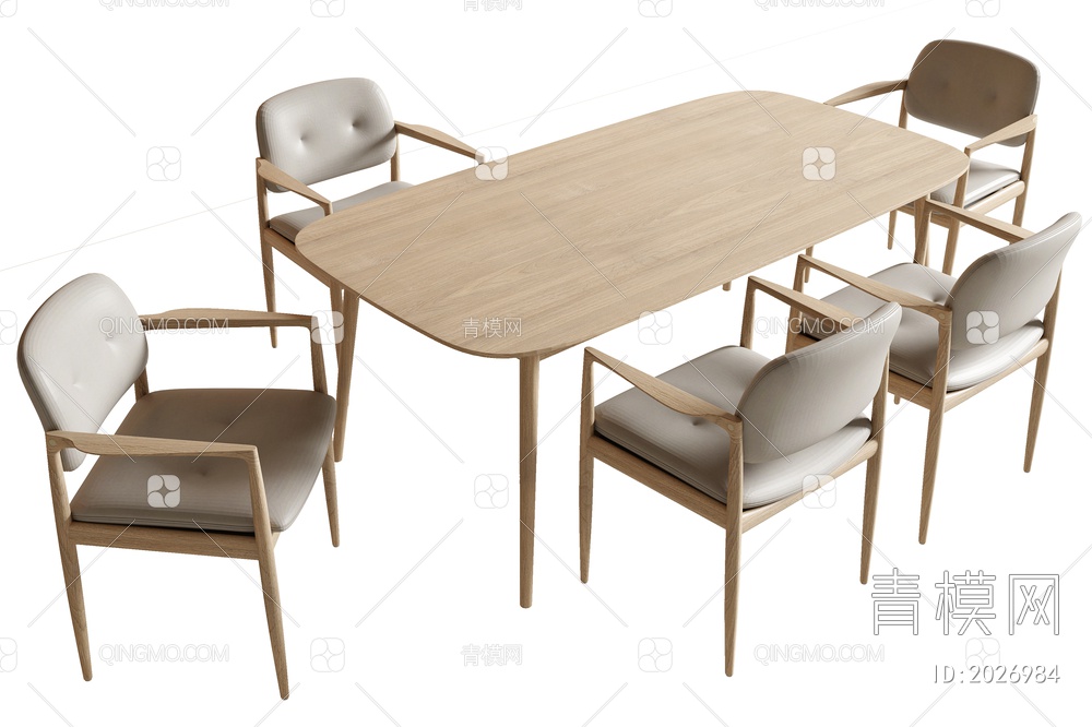 餐桌椅3D模型下载【ID:2026984】