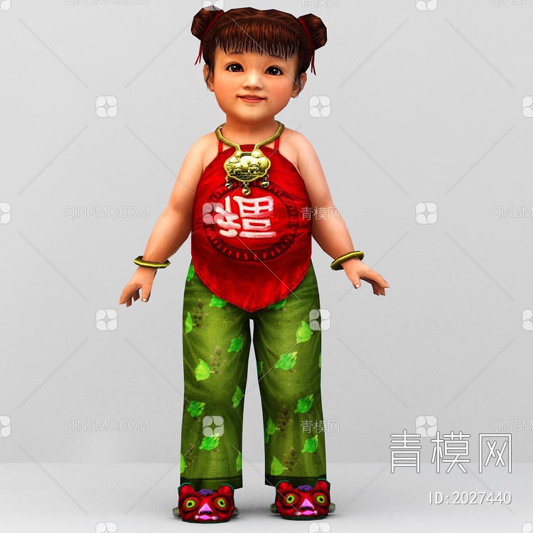 小娃娃 人物3D模型下载【ID:2027440】