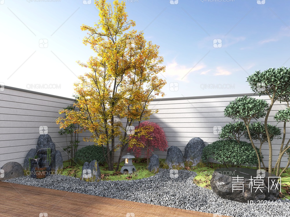 庭院景观3D模型下载【ID:2026662】