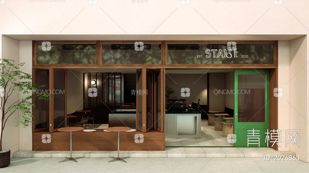 咖啡厅 复古3D模型下载【ID:2026863】