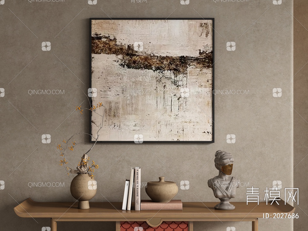 【中古饰品摆件 装饰画3D模型】-VR侘寂有灯光有贴图MAX2016中古饰品摆件 装饰画3d模型下载-ID2027636-免费3Dmax模型库 ...