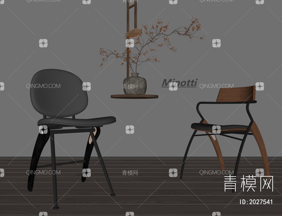 餐椅SU模型下载【ID:2027541】
