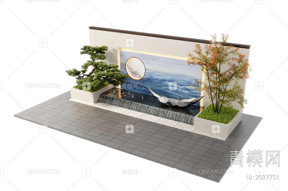 水景墙3D模型下载【ID:2027751】