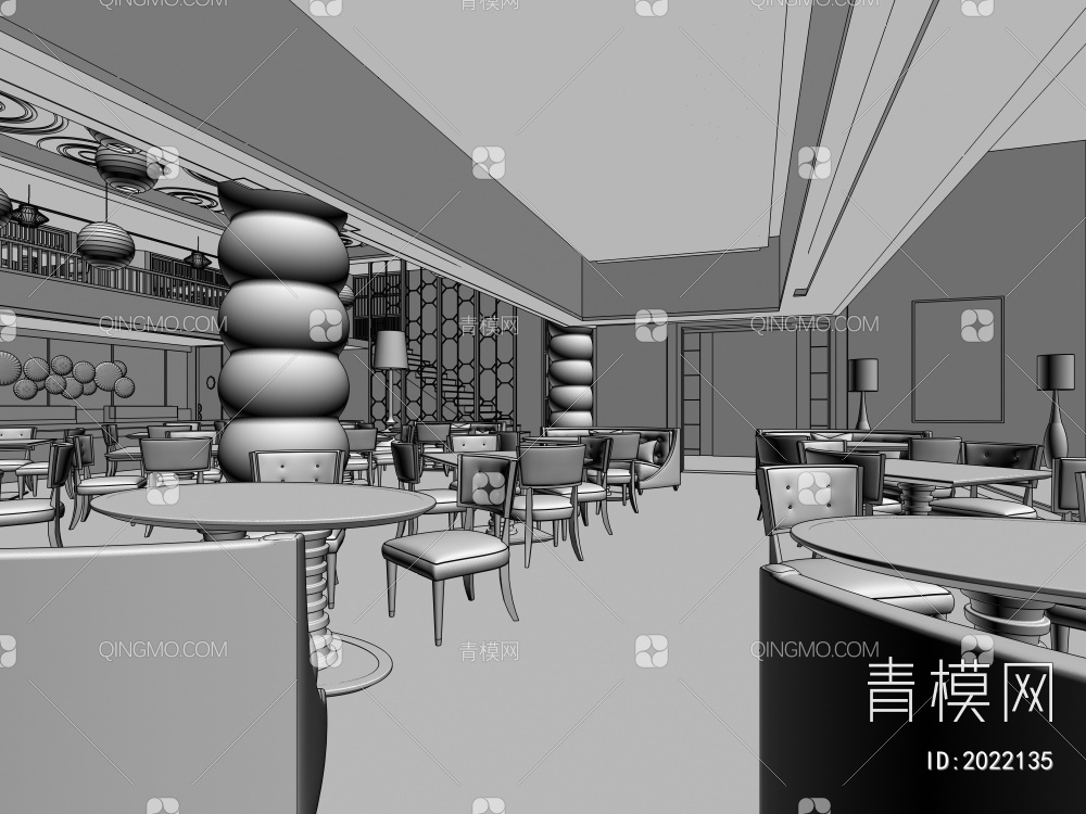 料理店3D模型下载【ID:2022135】