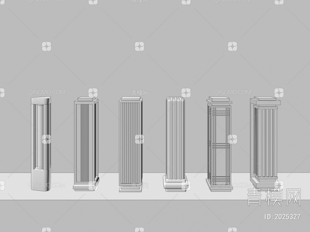 景观灯 户外灯 草坪灯 草地路灯 花园落地灯 庭院灯 创意景观灯3D模型下载【ID:2025327】