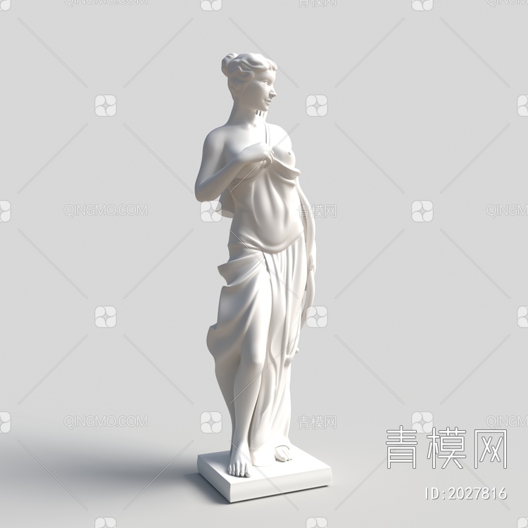 女石膏雕像3D模型下载【ID:2027816】