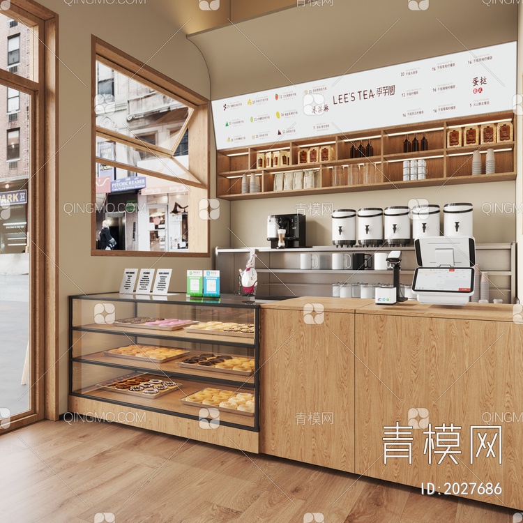 甜品面包烘焙店3D模型下载【ID:2027686】