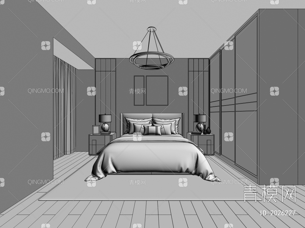 卧室3D模型下载【ID:2026227】