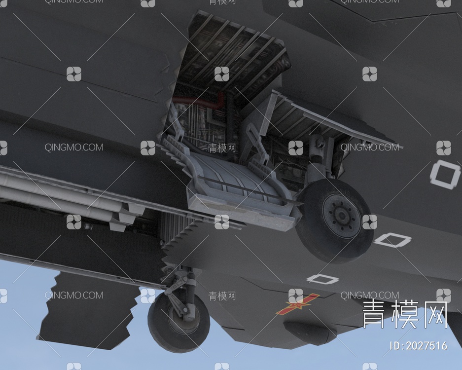 中国人民解放军空军歼20威龙军事战斗机cj20飞机3D模型下载【ID:2027516】