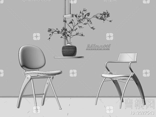 餐椅3D模型下载【ID:2027543】