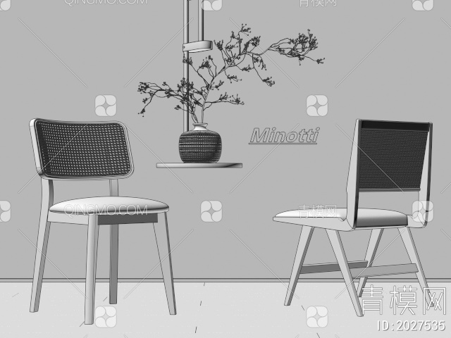 餐椅3D模型下载【ID:2027535】