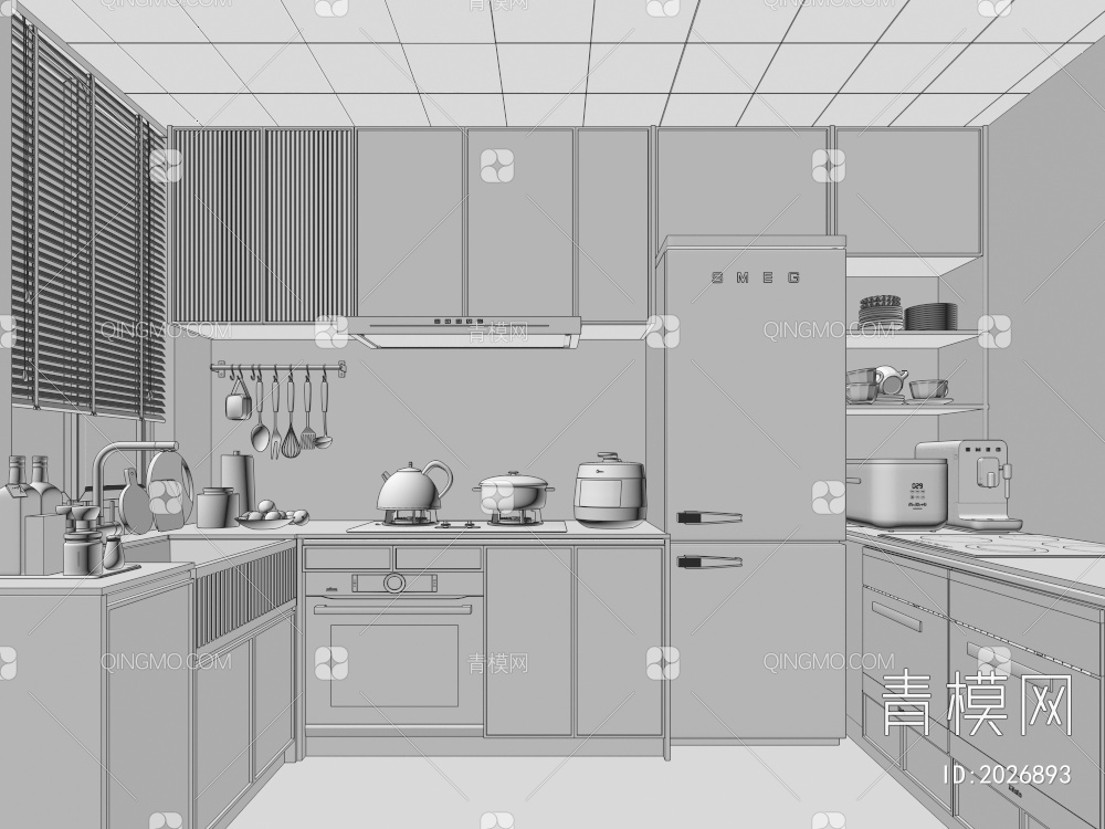 厨房3D模型下载【ID:2026893】
