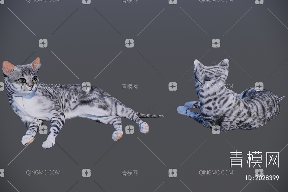 小猫咪SU模型下载【ID:2028399】