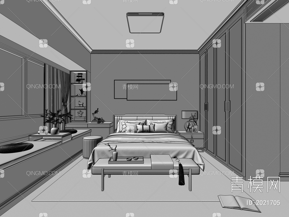 卧室3D模型下载【ID:2021705】