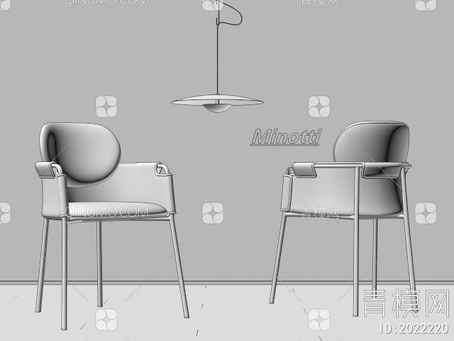餐椅3D模型下载【ID:2022220】