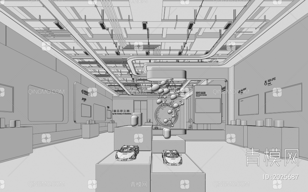 化学展厅 科技展厅3D模型下载【ID:2025687】