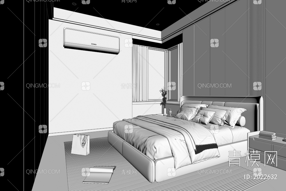 卧室3D模型下载【ID:2022632】