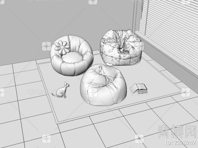 懒人沙发 单人沙发 躺椅3D模型下载【ID:2028249】